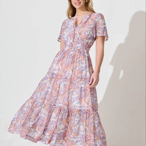 ชุดเดรสยาวสีเงินสเตอร์ลิงของผู้หญิงชุดเดรสแม็กซี่แบบยาวปักลายด้านหน้าเป็นลำดับหลังสูบบุหรี่ผลิตจากธรรมชาติ - Product Image 1