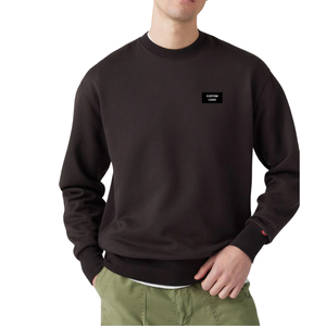 เสื้อกันหนาวแขนยาวแนววินเทจสำหรับผู้ชาย, เสื้อวอร์มผ้าโพลีเอสเตอร์/ ผ้าฝ้ายพิมพ์ดิจิตอลย้อมสีเรียบๆสำหรับฤดูหนาว - Product Image 3