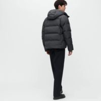 Nouvelle Veste d'Hiver Rembourrée Fine et Imperméable pour Homme 2026, Réversible, Écologique, à Capuche, 100% Nylon, Chaude, pour Activités de Plein Air