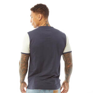 โลโก้บริษัทที่กําหนดเองบุรุษ 5.4-oz ผ้าฝ้าย 100% Ringer Tee เสื้อยืดปกติพอดีสบายๆ Tri-ผสม Tee T เสื้อ - Product Image 5