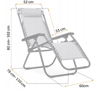 Chaise longue pliante moderne et portable la plus vendue, chaise de jardin, de piscine ou de patio, à gravité zéro