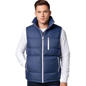 Chaleco de burbuja brillante impermeable para hombre, chaqueta acolchada de invierno sin mangas, transpirable, ligero, logotipo personalizado, chaleco acolchado OEM 2025 - Product Image 3