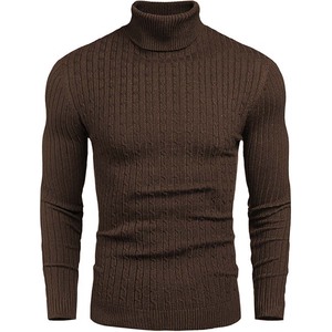 Pull tricoté de qualité supérieure Pull d'hiver en tricot à col rond en polyester surdimensionné Pull en tricot personnalisé - Product Image 1