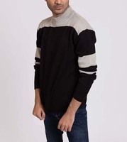 Pull-over d'hiver pour homme en coton 100% de haute qualité, épais et chaud, col rond, tricoté, logo personnalisable sur le devant