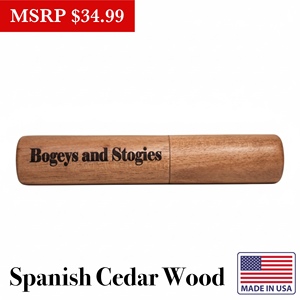 Humidor de Voyage en Bois de Luxe pour Cigares - Boîte Cadeau Personnalisée avec Logo pour Bogeys & Stogies - Product Image 1