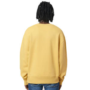 Sudadera Clásica de Cuello Redondo con Letra Pequeña, Amarillo Claro - Product Image 5