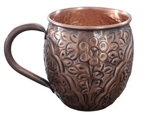 Best quality Hammered Design <b>Copper</b> <b>Mug</b> <b>Copper</b> Beer embosed <b>Copper</b> Moscow Mule <b>Mug</b> and 100% pure quality with branded piece - Product Image 1