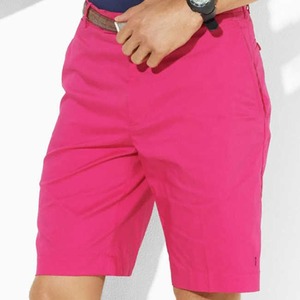 OEM Pantalones Cortos Básicos de Verano para Hombre, Pantalones Cortos Vintage con Dos Bolsillos de Dobladillo Lateral Profundo, Algodón Liso, Patrón Medio Sólido - Product Image 6