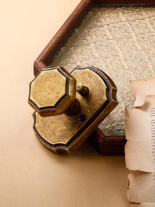 Serrure à bouton de porte en laiton antique en alliage de zinc pour hôtel, appartement, chambre, salle de bain, installation facile et durable, 1 paquet - Product Image 2