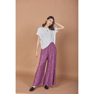 Ropa NAPAT, pantalones cómodos de pierna ancha para mujer, pantalones de cintura elástica fluidos, todos los días con estilo para pantalones holgados, listos para enviar a la - Product Image 3
