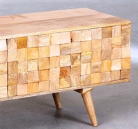Support TV sur pied réglable en bois massif sculpté, de haute qualité, moderne, luxueux et antique, MA-104 Manish Art pour salon et hôpital
