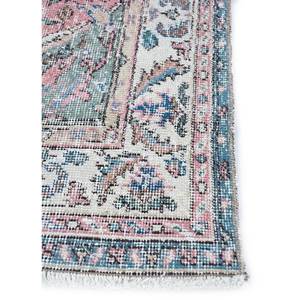 Tapis en laine noués à la main de grande taille, style vintage, motif médaillon rouge et orange, pour salon ou couloir - Pae-2596 - Product Image 4