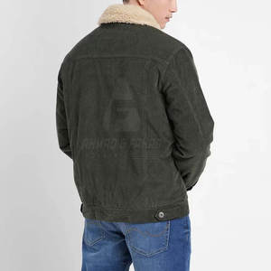 Manteau en daim et laine pour homme, rembourré de duvet écologique, finition douce, style long, pour les voyages décontractés, usage urbain, personnalisable - Product Image 3