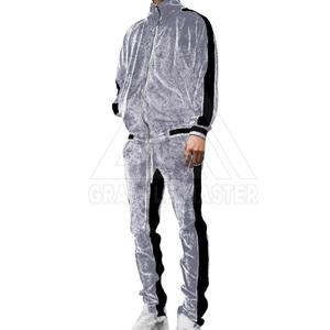Chándal de terciopelo transpirable de alta calidad para hombre para uso en exteriores de invierno Servicio OEM personalizable Opciones de talla grande MOQ bajo - Product Image 1