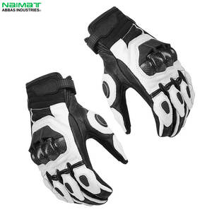 Gants de moto Alpha Racing en cuir à doigts complets pour femmes et hommes, usage décontracté, respirants, coupe-vent, antidérapants, rembourrés de gel, hiver - Product Image 2