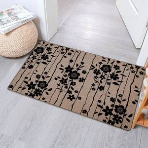 Tapis de sol moderne en lin FLOWER, antidérapant, lavable, 45x75 cm - Product Image 1