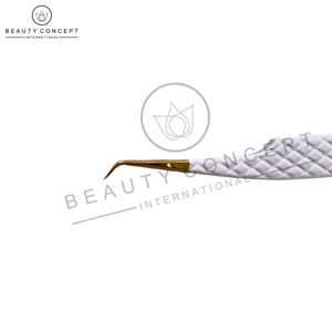Concept de beauté Service OEM écologique Pince à cils en acier inoxydable Collection or blanc de haute qualité avec embouts pointus - Product Image 5