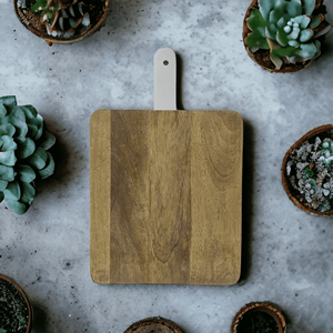 Cortador Triangular de madera de mango Natural de alta calidad, mango blanco, tabla de servicio de corte artesanal con estilo ecológico para exteriores - Product Image 6