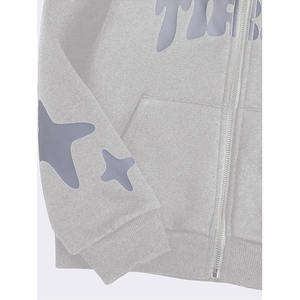 Sweat à capuche classique pour homme, respirant, imprimé, à fermeture éclair, manches longues, coupe classique, pour un usage quotidien en ville - Product Image 3