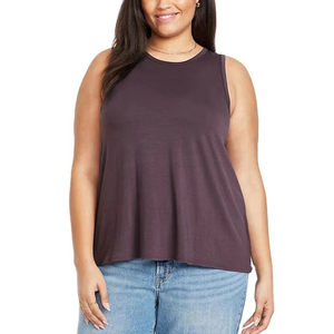 Camiseta sin Mangas para Mujer, Ligera, de Mezcla de Algodón, Transpirable, Cómoda, Informal, para Uso Diario, Verano - Product Image 5
