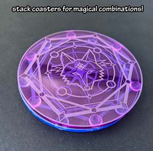 Ensemble de 2 sous-verres de thé de cuisine de forme ronde de conception merveilleuse d'accessoire de salle à manger de table en acrylique transparent de taille personnalisée - Product Image 3