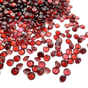 โกเมนธรรมชาติตัดเป็นจำนวนมากอัญมณีหลวม100ชิ้น2-5มม. ทำเครื่องประดับอัญมณีสีแดงพลอยหลวมหินคุณภาพสูง - Product Image 2