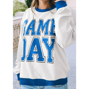 Sweat-shirt décontracté oversize pour femme à manches chauve-souris et col rond, avec logo frontal, motif hivernal – Collection Hoodies & Sweatshirts - Product Image 4