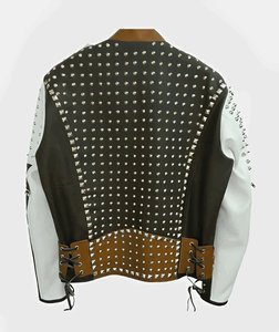 Chaqueta de invierno personalizada para hombre, piel de vaca transpirable de gran calidad, patrón sólido, diseño único de tachuelas disponible, talla adulta - Product Image 6