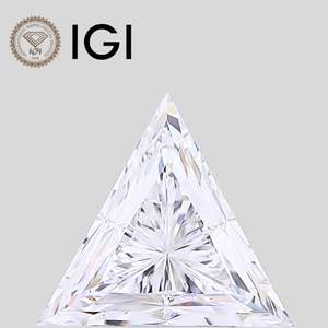 Diamante triangular de laboratorio de 2 quilates, color E, pureza VS2, certificado IGI, talla triangular, suelto - Product Image 1
