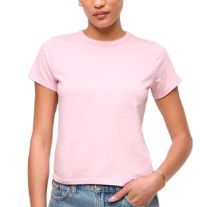 T-shirt de sport de fitness d'été pour femmes maillot respirant avec motif solide Logo personnalisé vêtements de sport décontractés teint en gros - Product Image 5