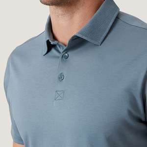 Nouveauté Chemise de golf décontractée pour homme 100% coton Pima Anti-froissement Imprimé Ultra doux Manches courtes Design de poche Business - Product Image 4