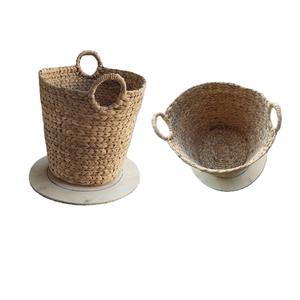 OEM ODM Sustainable Multifunctional Dark Yellow Water Hyacinth <b>Storage</b> Basket 47 Clothing Waste Flexible <b>Storage</b> <b>Boxes</b> <b>Bins</b> - Product Image 1