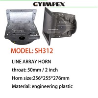 256*255*276mm Guidée d'ondes en plastique technique de qualité supérieure pour tweeter de 2 pouces, pour Line Array et Diffuseurs