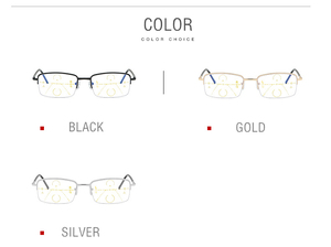 <span class=keywords><strong>Lunettes</strong></span> à lentille progressive anti-lumière bleue <span class=keywords><strong>lunettes</strong></span> de lecture multi-focus à mise au point automatique <span class=keywords><strong>lunettes</strong></span> de lecture en métal étroites hommes femmes - Product Image 2