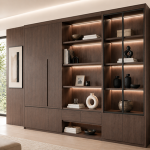 Mueble Minimalista de MDF, Librería Multifuncional, Armario Decorativo de Almacenamiento, Mueble de Pared - Product Image 2