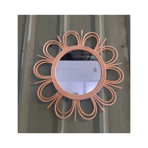 กระจกหวาย2025ในหลายรูปทรงและหลายสีสำหรับตกแต่งห้องนั่งเล่นห้องนอนร้านกาแฟโรงแรม - Product Image 2