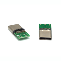 Conector USB 3.1 Tipo C Macho de Alta Velocidad de Ariba Technology, Acabado de Contacto Dorado, Carcasa de LCP, Carcasa de Acero, Durabilidad de 10000 Ciclos