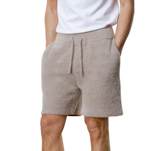 Short en mohair 100% laine de haute qualité pour hommes personnalisé Taille élastique Taille moyenne Hot Short Street Wear Tricoté Motif solide - Product Image 1