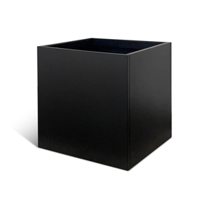 Jardinera Cuadrada de Acero Galvanizado Negro de 20 Pulgadas, Jardinera Metálica Resistente para Interiores y Exteriores, Maceta para Flores - Product Image 2