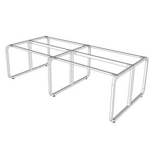 Structure en acier au design minimaliste pour 4 personnes 240x120cm HCMN007 Système minimaliste - Product Image 1