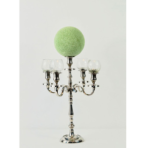 Newest Design Small Size Tabletop <b>Decorate</b> 5 Arm Candelabra Metal Aluminum for Wedding <b>Table</b> <b>Decorations</b> - Product Image 2