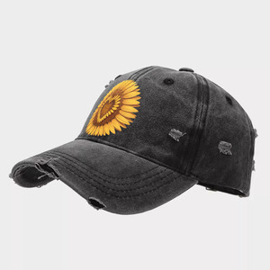 Casquette de baseball vintage effet vieilli, crème délavée, profil bas, style Dad Hat, effet usé et délavé - Product Image 4