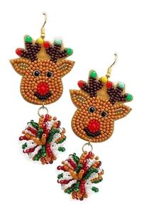 Boucles d'oreilles rondes en coton faites à la main avec des motifs floraux et des pétales de rose - Product Image 6