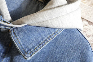 <b>Mens</b> Loose Casual Denim <b>Vest</b> with Hood and Collar | Comfortable Jean <b>Vest</b> Coat | Regular Length Streetwear Fashion Outerwear - Product Image 5