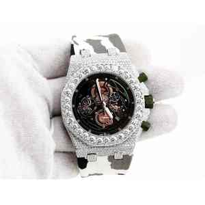 Reloj Mecánico Unisex de Lujo con Movimiento ETA, Resistente al Agua, con Diamantes Moissanite VVS, Cristal de Acero Inoxidable, para Negocios - Product Image 1