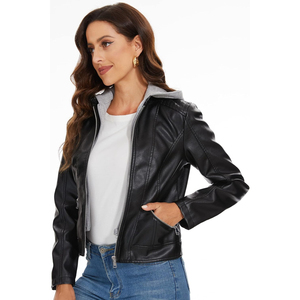 2025 Women's Genuine Leather <b>Jacket</b> | Winter Full Sleeve Windproof Breathable Cotton Filled Leather <b>Jackets</b> - Product Image 4