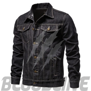 Women's Denim <b>Trucker</b> <b>Jacket</b> Full Sleeve Solid Black Button Collar Button Closure Washed Cotton Winter Coat Breathable - Product Image 2