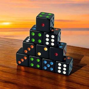 ชุดลูกเต๋าไม้ธรรมชาติทำด้วยมือน้ำหนักเบาเรียบสำหรับเกมกระดานสำหรับครอบครัวและเด็กเรียนรู้การเล่นเกมสนุกๆแบบพี่น้อง - Product Image 5