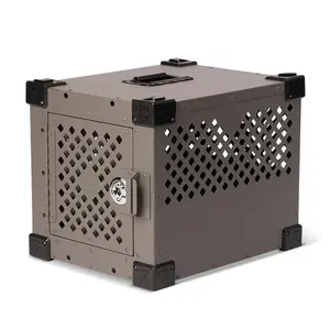 Caixa portátil de fácil montagem para cães alumínio