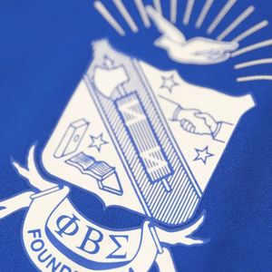 Phi Beta Sigma Dry Fit Tee Royal Blue <b>100</b>% <b>Polyester</b> Moisture Wicking T <b>Shirt</b> Greek Life Fraternity Apparel with Printed Logo - Product Image 4